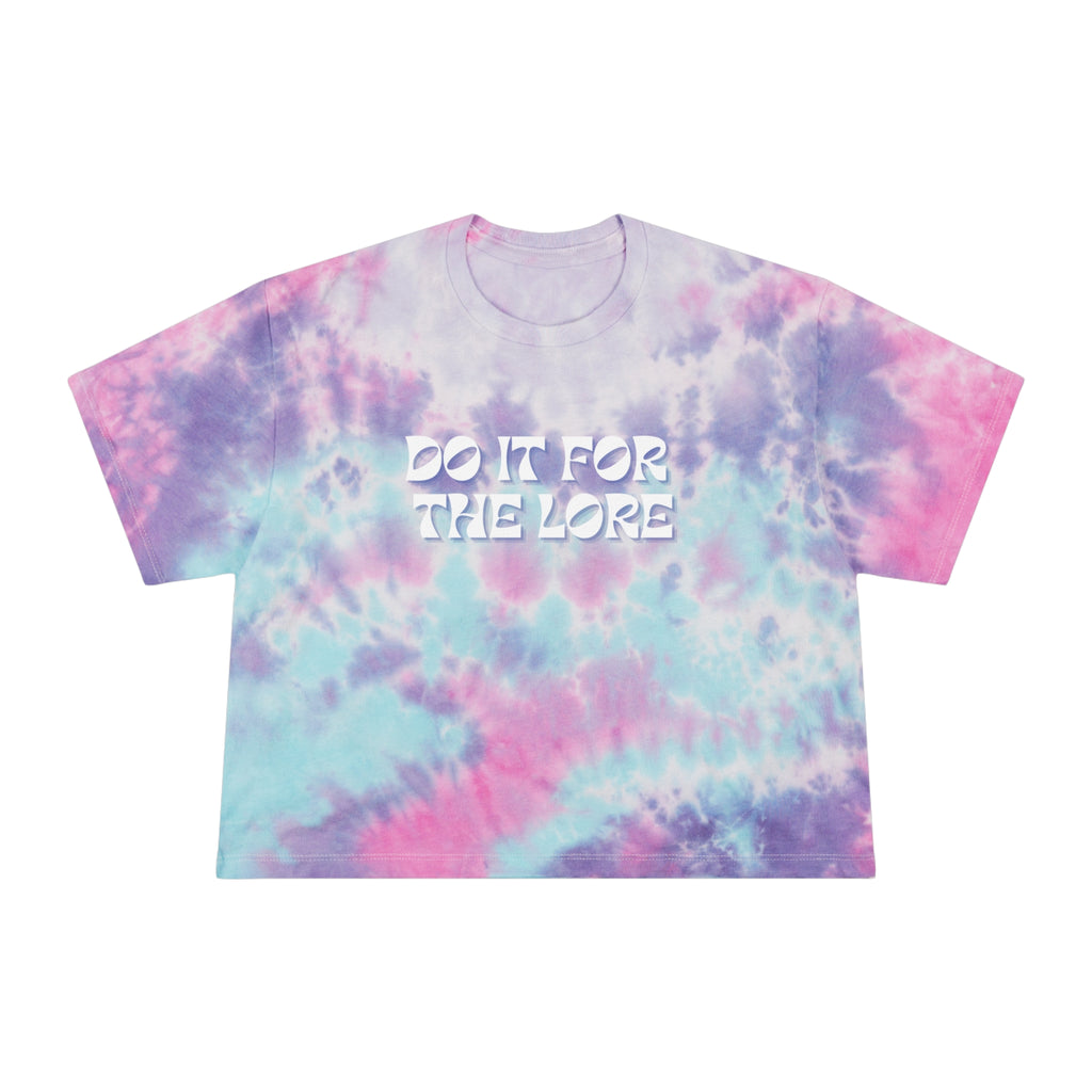 Cosmic Lore Tie-Dye Crop Tee — "Do It For The Lore"