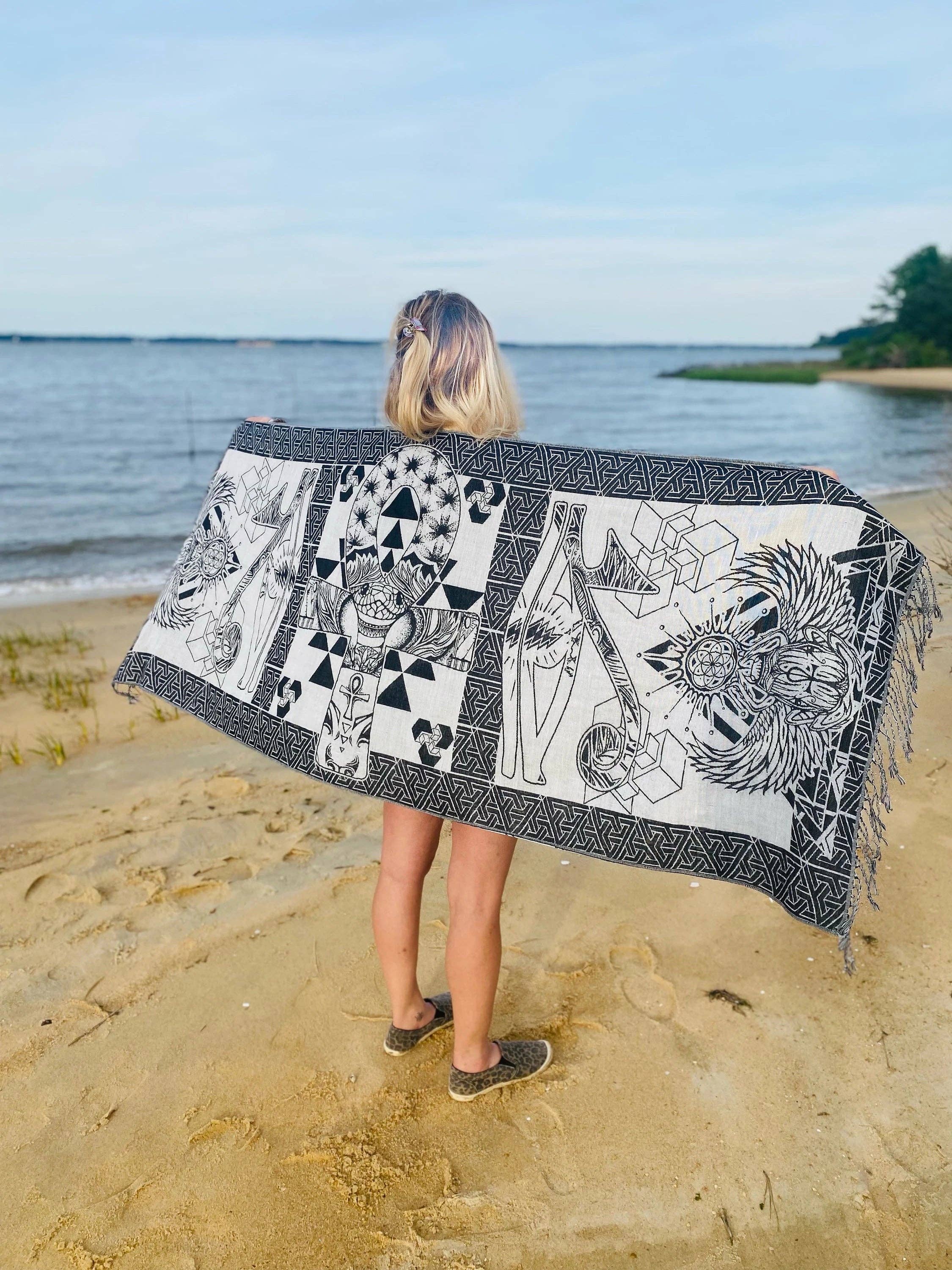 Solar Scarab Dream Pashmina