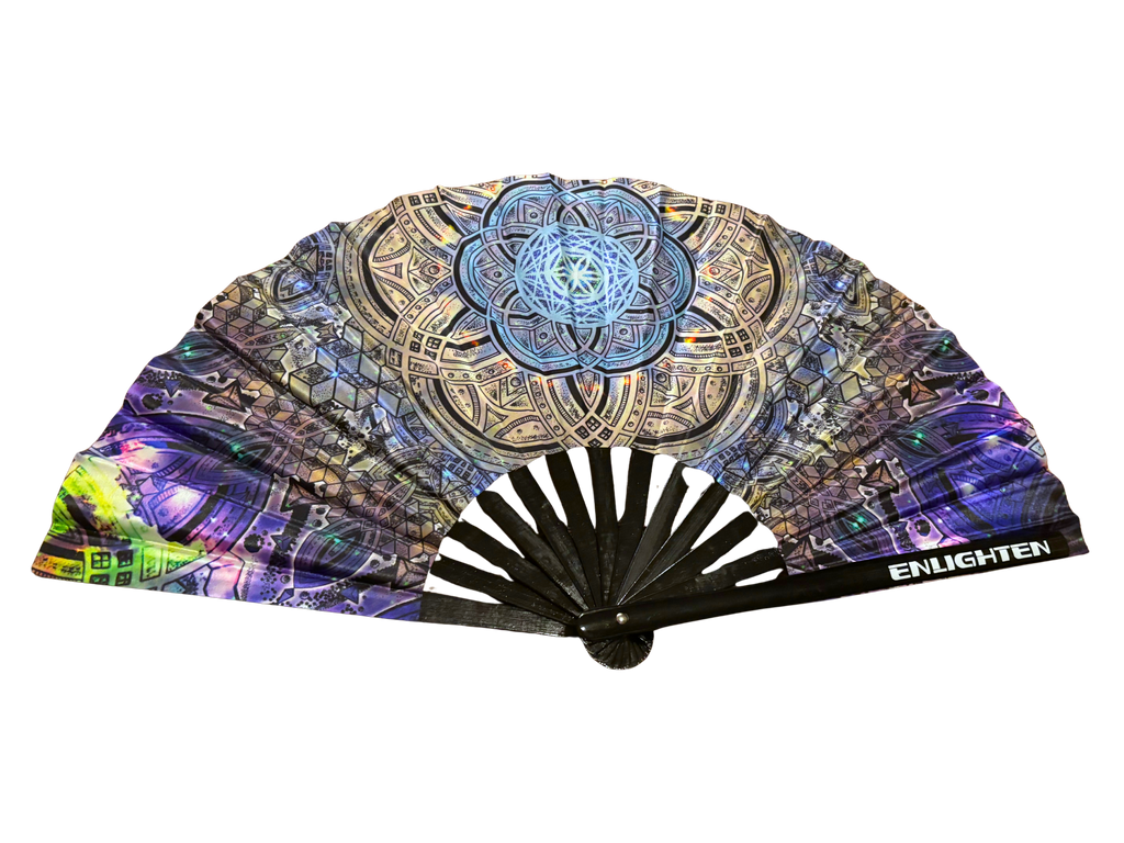 Cosmic Bloom UV Reactive Hand Fan