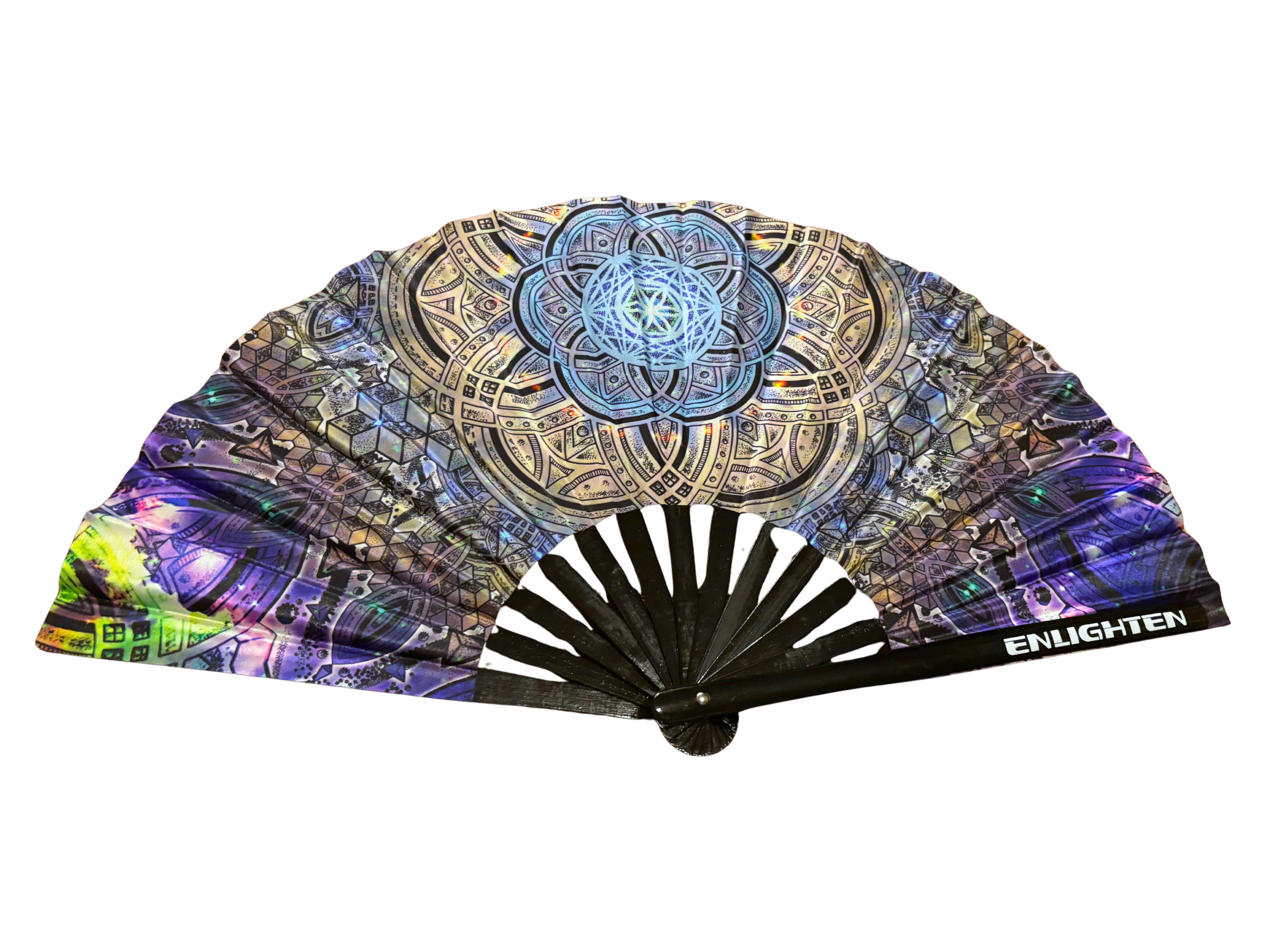 Cosmic Bloom UV Reactive Hand Fan