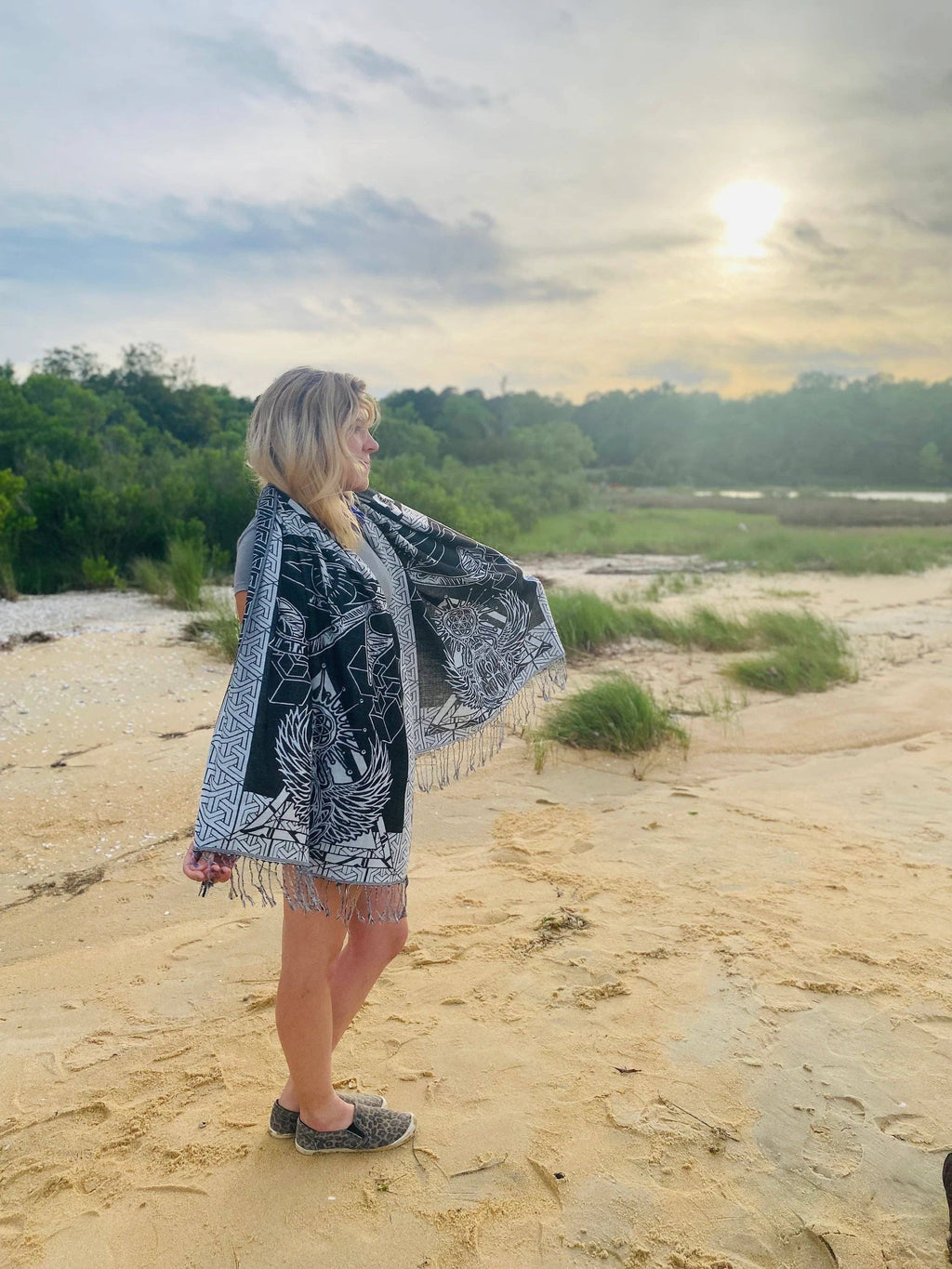 Solar Scarab Dream Pashmina