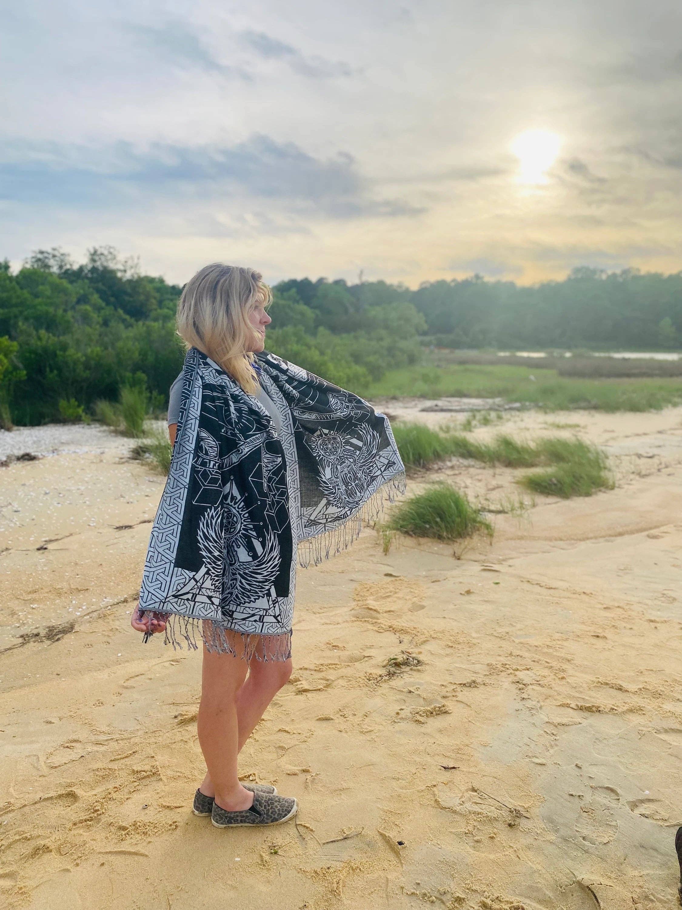 Solar Scarab Dream Pashmina