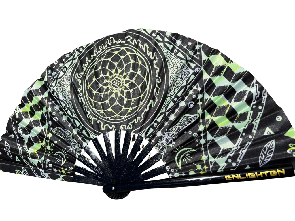 Emerald Nexus Hand Fan