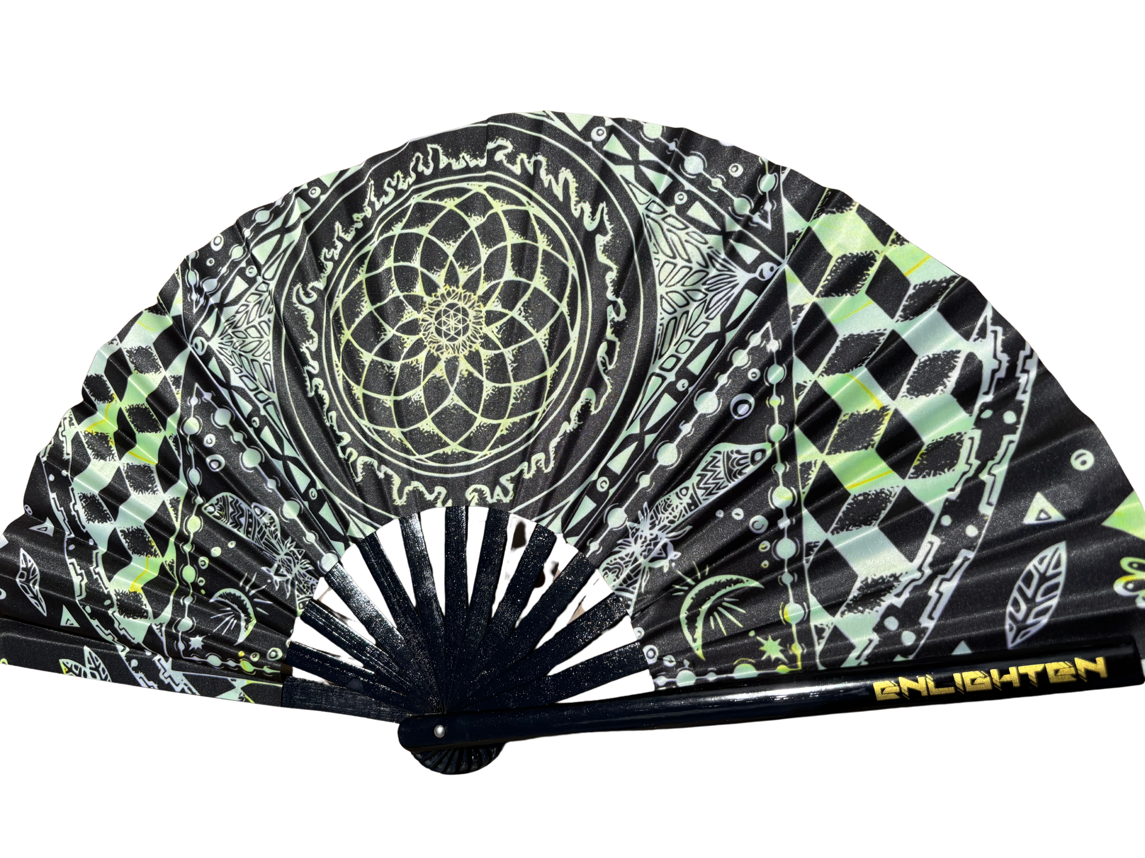 Emerald Nexus Hand Fan