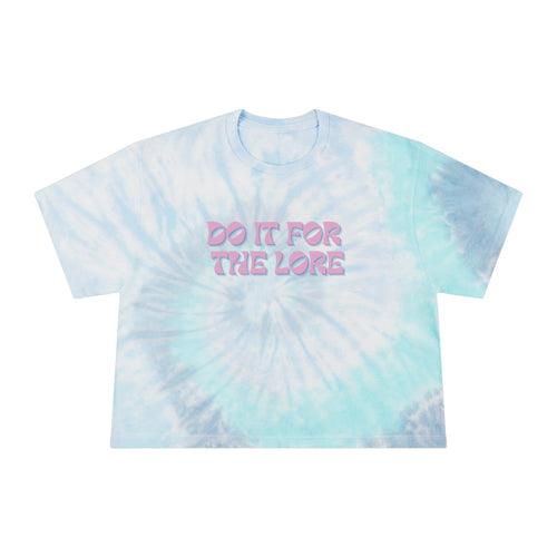 Cosmic Lore Tie-Dye Crop Tee — "Do It For The Lore"