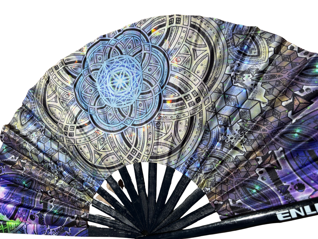 Cosmic Bloom UV Reactive Hand Fan