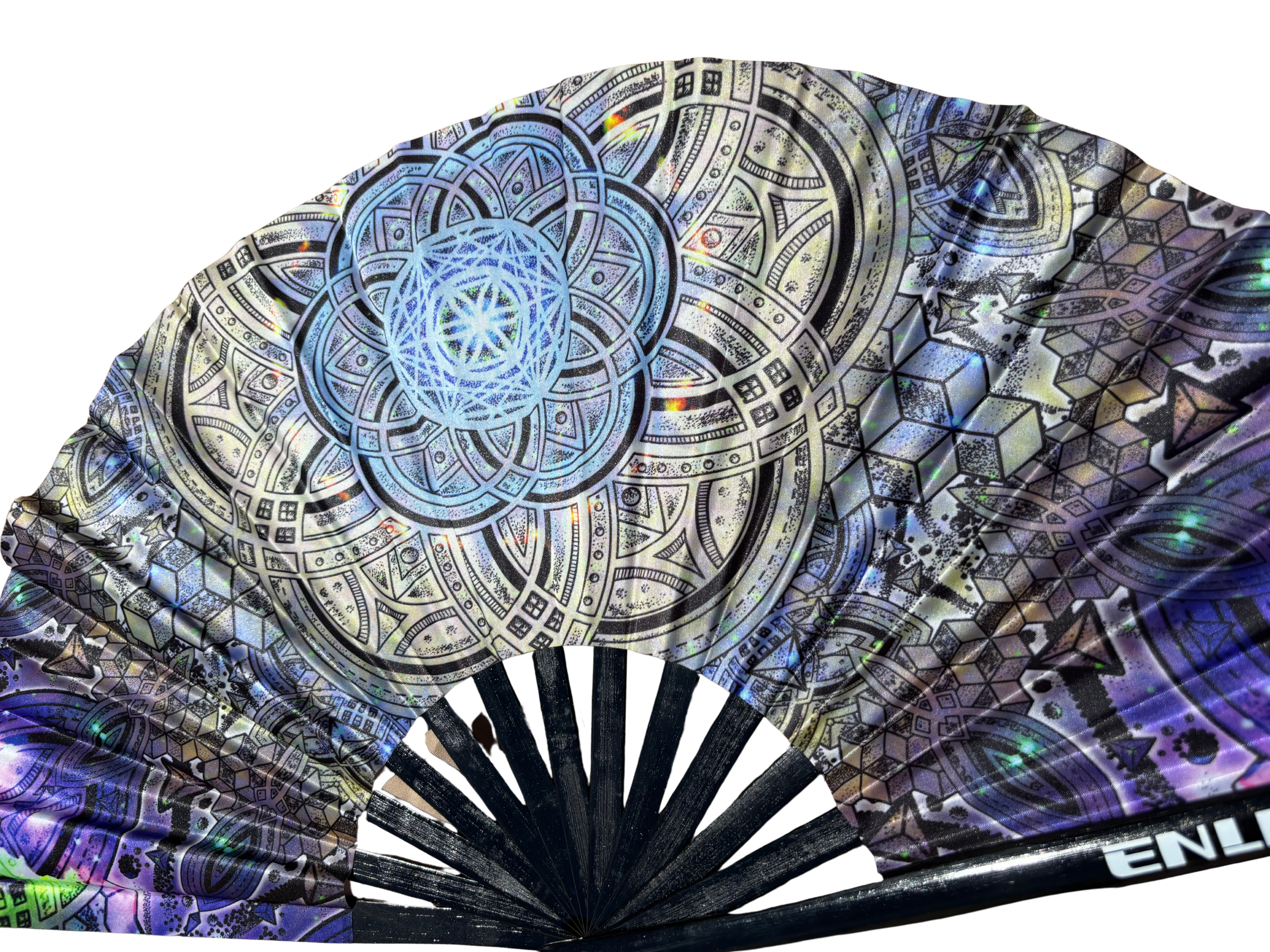 Cosmic Bloom UV Reactive Hand Fan